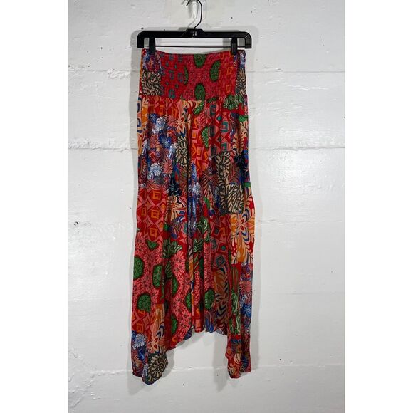 Coline Boho Patchwork Drop Crotch Harem Pants Free Size Colorful Festival 90s Y2 - Picture 2 of 9